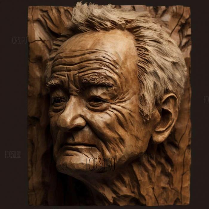 Bill Murray 4 stl model for CNC